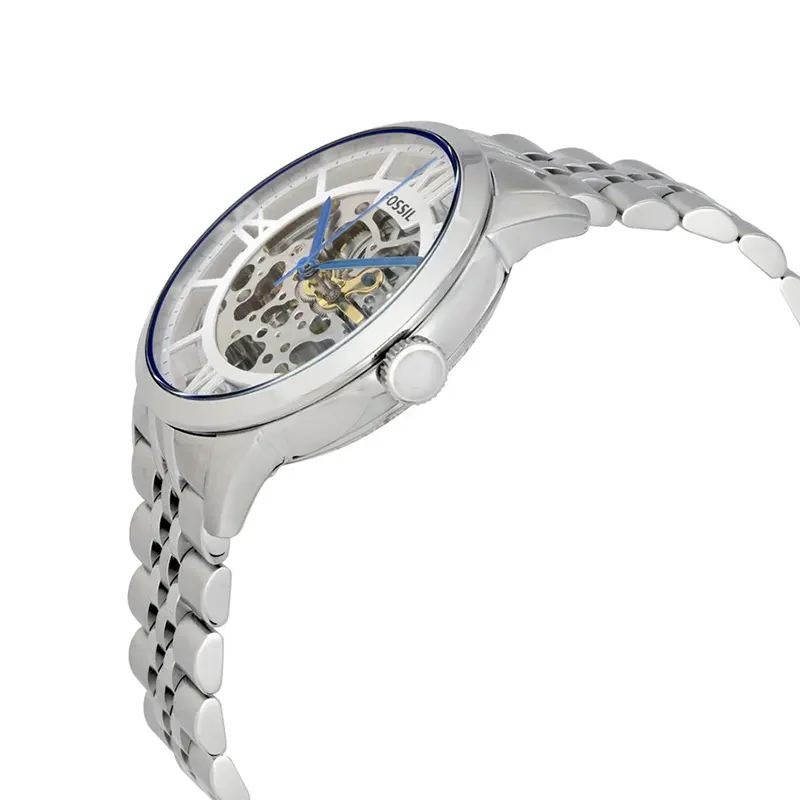 Fossil Townsman Automatic Skeleton Dial Silver Men's Watch- ME3044